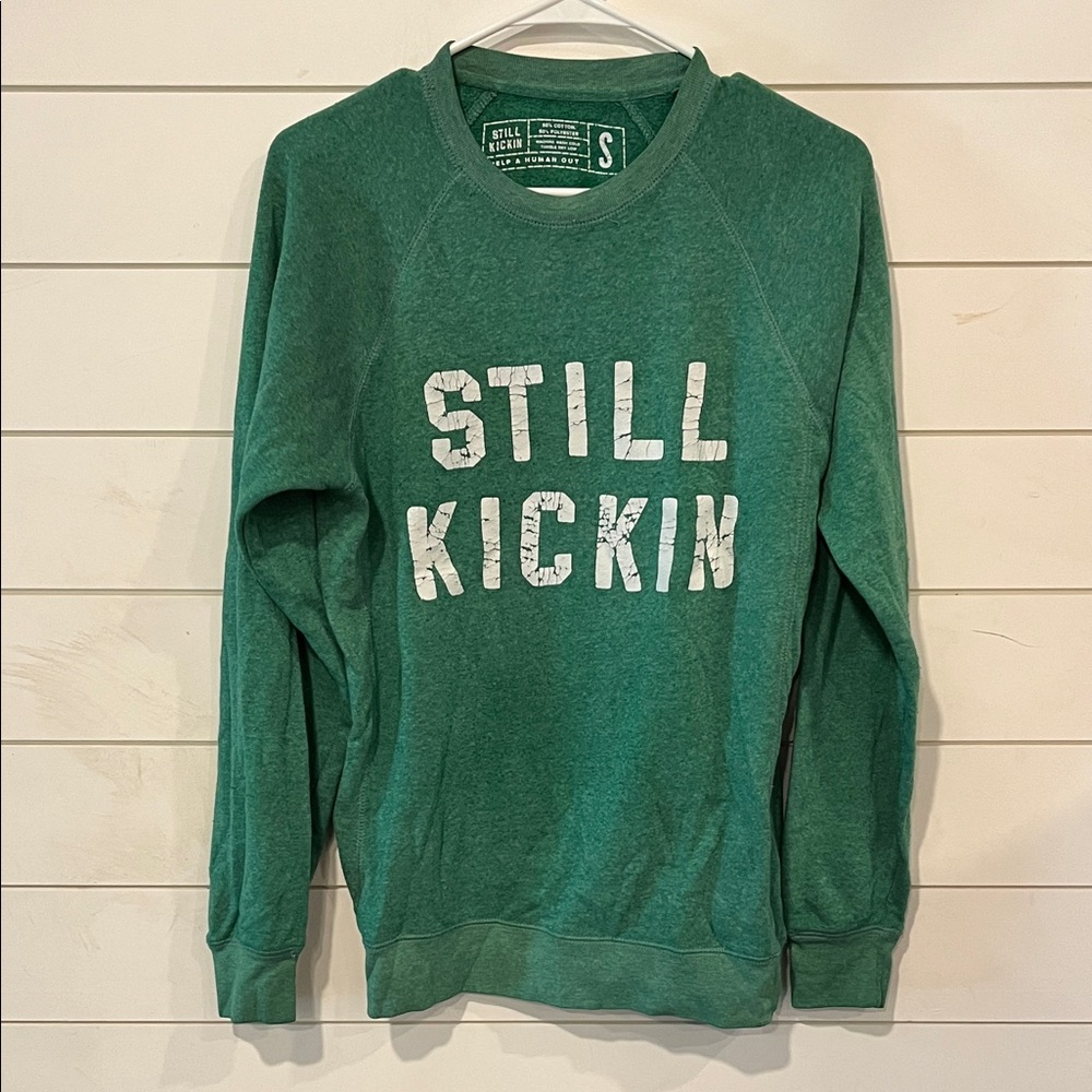 STILL KICKIN Green Women’s Sweater